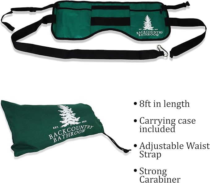 D&J Backcountry Bathroom: Portable Outdoor Toilet Solution for Camping, Hiking, and Hunting - Crap Strap for Pooping - Compact, Lightweight, and Easy to Use!