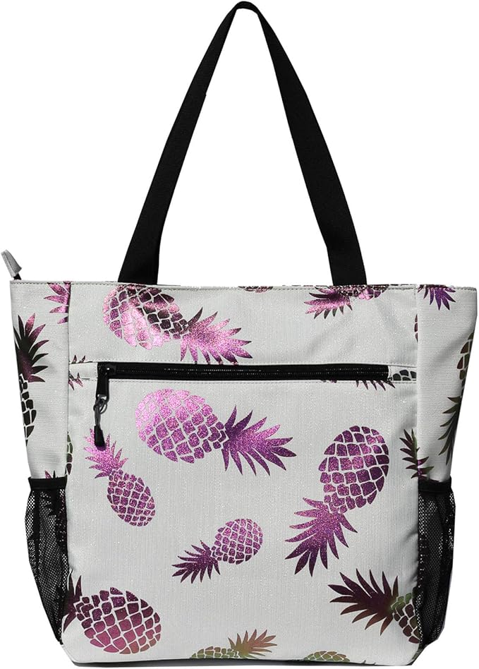ESVAN Original Floral Water Resistant Large Tote Bag Shoulder Bag for Gym Beach Travel Daily Bags Upgraded