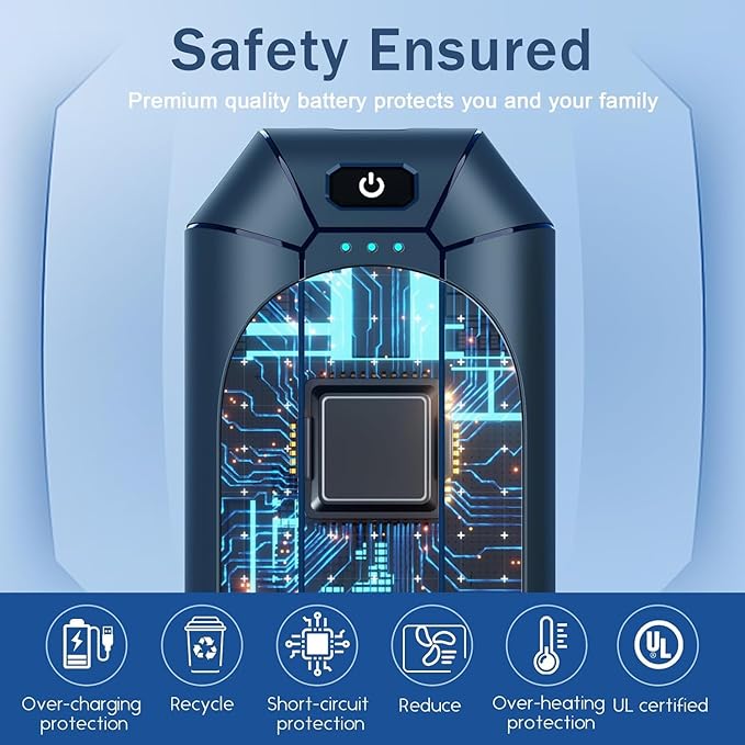 Electric Hand Warmers Rechargeable 2 Pack, Reusable Handwarmers, Portable Pocket Heater for Camping, Hunting, Golf, Gift for Men Women (Blue)