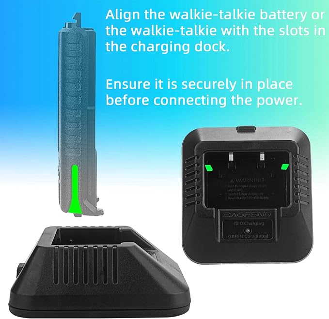 BAOFENG uv-5r charger,original desktop walkie talkie charger with US Adapter 100v-240v for BAOFENG BF-F8HP UV-5X3 5RA 5RB 5RC 5RD 5RE 5REPLUS radio accessories (Base + charger + USB charging cable*1)