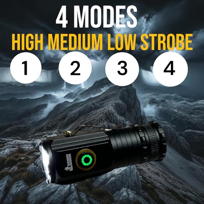 800 Lumen Bright LED Rechargeable Fashlight Small Portable