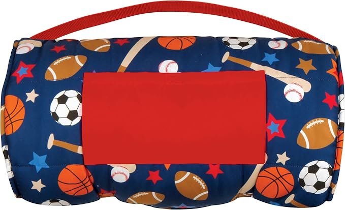Stephen Joseph, Toddler All Over Print Nap Mat with Soft Blanket and Removable Pillow for Boys & Girls, Kids Sleeping Bag for Elementary, Daycare, Preschool with Carry Handle