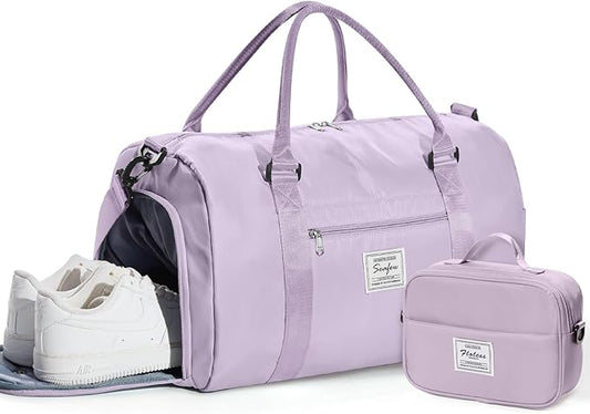 Gym Bag Womens,Travel Duffel Carry on Bag Sport Tote Bag Weekend Overnight Bag