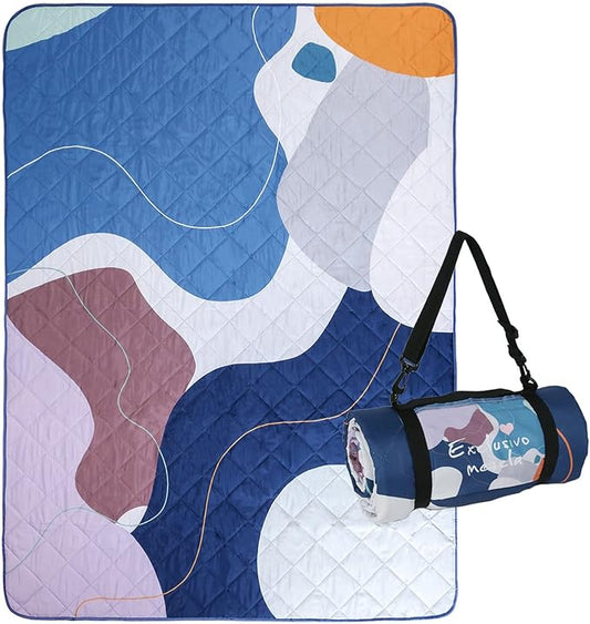 Exclusivo Mezcla Waterproof Picnic Blankets 3-Layer 60x80 Inches Large Sandproof Beach Blanket Foldable Outdoor Blanket for Camping on Grass Picnic Mat