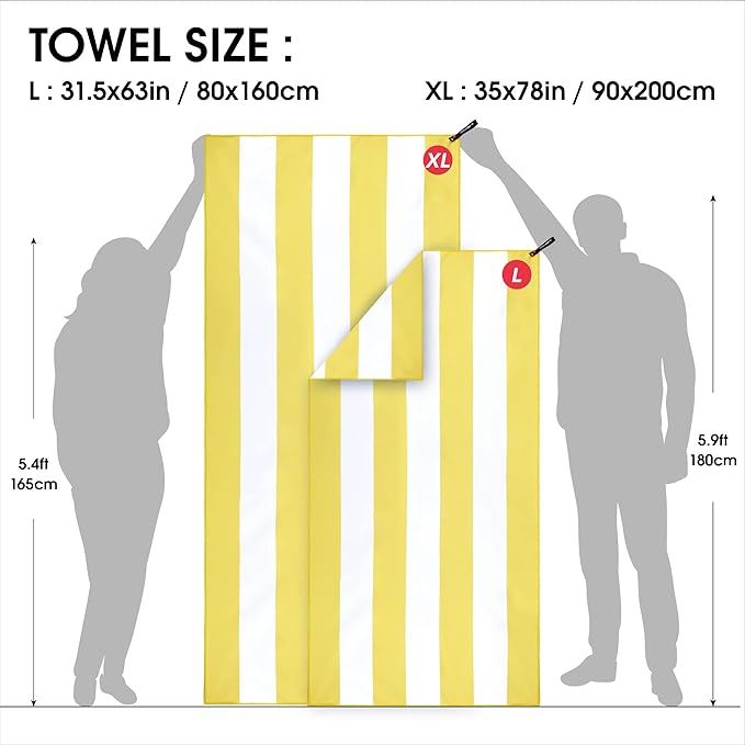 4Monster Microfiber Beach Towel Quick Dry,Super Absorbent Lightweight Travel Towel for Swimmers, Sand Free Camping Towel, Beach Towels for Pool, Swim, Water Sports,Yoga,Gym,Backpacking