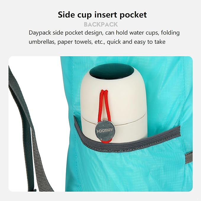 16L Hiking-Daypack Lightweight-Foldable Travel-Backpack Water-Resistant Camping Outdoor Packable Easy Carry-on Bag (Lake Blue)