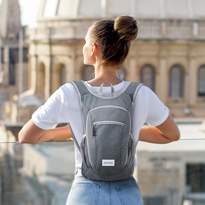 G4Free 10L/15L Hiking Backpack Lightweight Packable Hiking Daypack Small Travel Outdoor Foldable Shoulder Bag(Dark Grey)