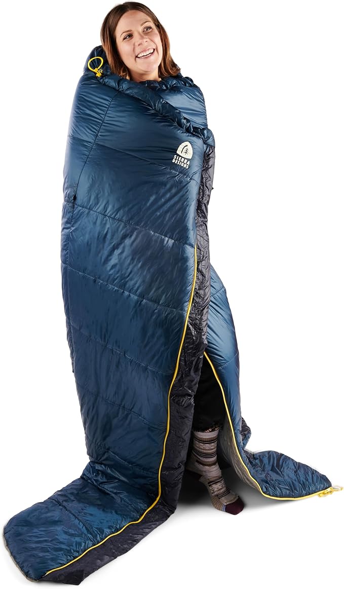 Sierra Designs Elemental 35 Quilt Sleeping Bag, 100% Recycled Synthetic Insulation, Sleeping Pad Clips (2023)