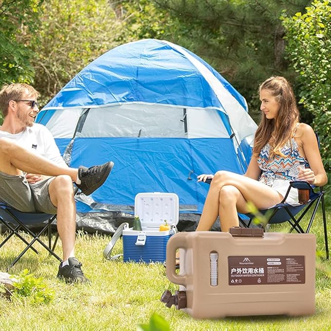Camping Water Container, Water Storage Water Tank Water Jug with Faucet , Portable Camping Bucket with Tap Spigot BPA Free Emergency Water Storage Container for Outdoor Camping Picnic Hiking