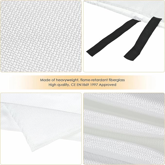 Fire Blankets for Home and Kitchen, Camping Emergency Blankets, 40 * 40 INCHES Suppression Blanket for Emergency, Survival Safety Cover (2 Pack)