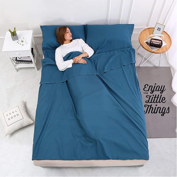 Sleeping Bag Liner, Lightweight Portable, Soft Travel and Camping Sheet, with Compact and Carry Bag, for Travel, Hotel