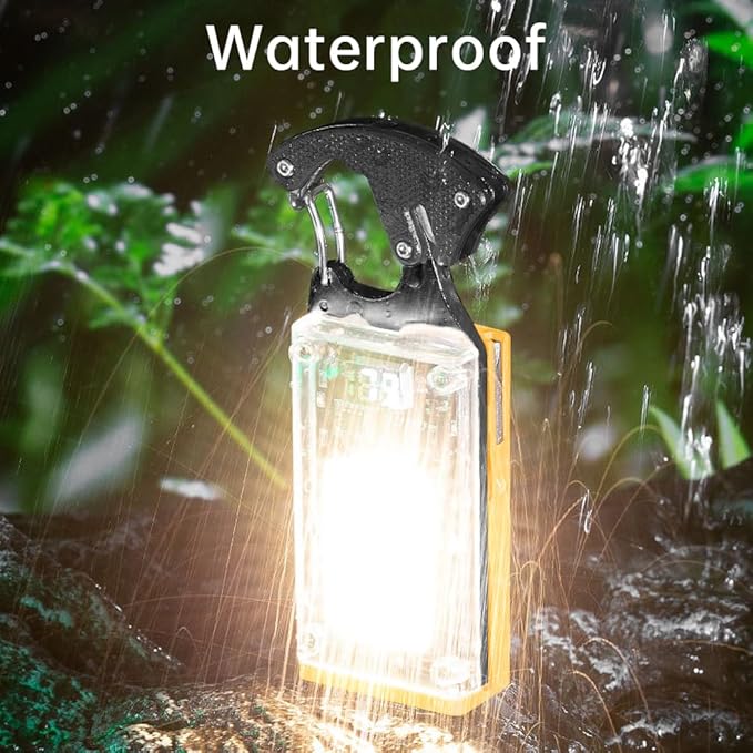 LED Small Flashlight, Keychain Light, COB Multi-Function Mini Work Light, 1000 Lumens Rechargeable, 8 Lighting Modes, Fire Starter, Seat Belt Cutter, Screwdriver, Yellow