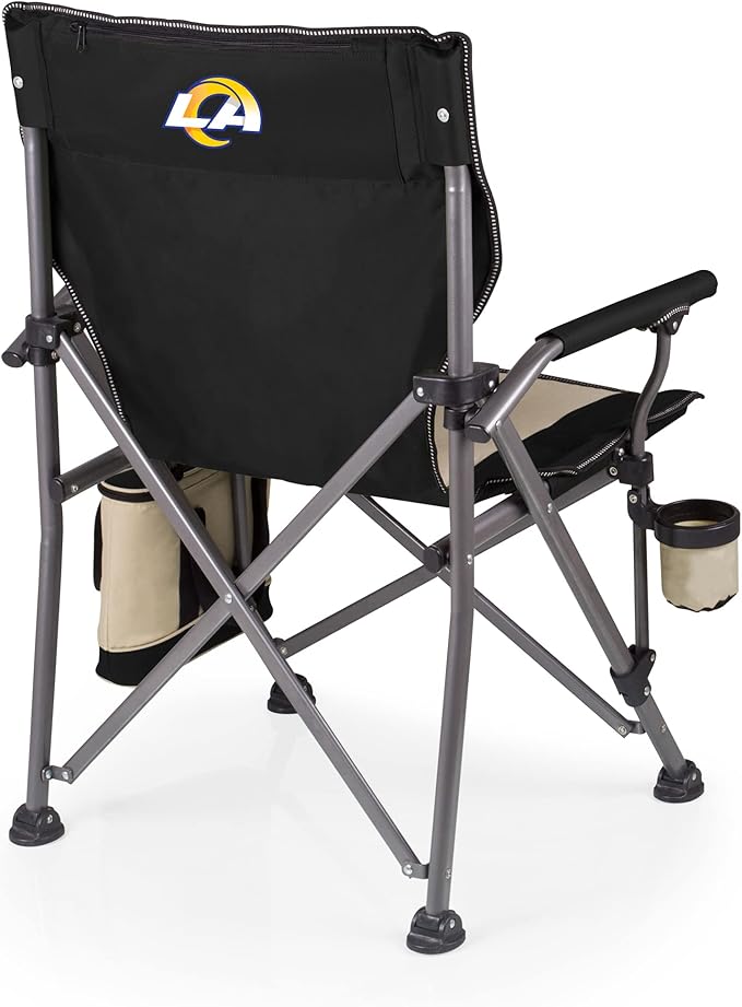PICNIC TIME NFL Outlander Folding Camping Cooler, Heavy Duty Beach Chair