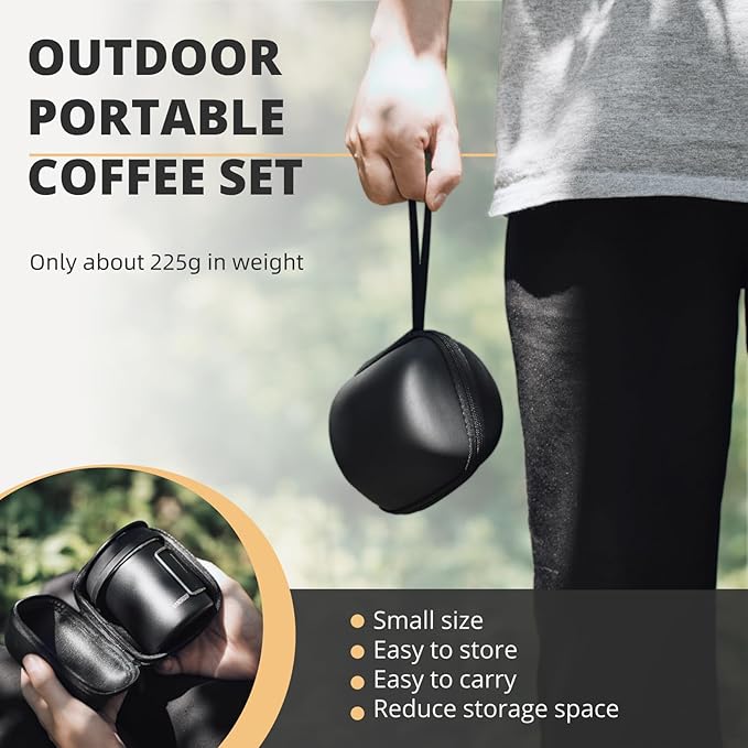 Portable Pour Over Coffee Maker Set, Collapsible Silicone Coffee Dripper Set, Perfect for Travel, Camping, Home