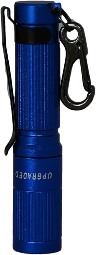 ITP A3 EOS CREE XP-G2 Keychain Flashlight - 150 Lumen with 3 Levels of Output (Low, Medium, High) - LED with Anti-Scratching Lens, 1xAAA Battery Compatible (Included) - Blue