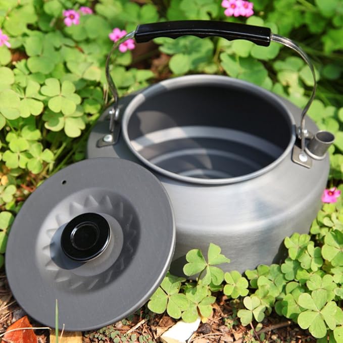 Doorslay Outdoor Camping Kettle, Aluminum Alloy Tea Kettle with Carrying Bag, Compact Lightweight Coffee Pot, 0.8L/1.1L/1.2L/1.6L Optional