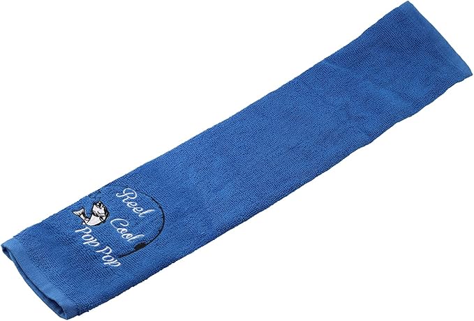 Fishing Towel Fisherman Gift Reel Cool Dad Papa Embroidered Towel with Clip