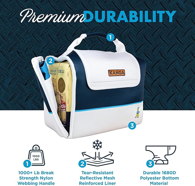 Kanga Insulated Cooler Bag - Soft Cooler Bag - Can Beer and Seltzer Drink Cooler - Insulated and Durability Tested - Kanga Kase Mate