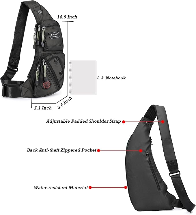 NICGID Sling Bag Chest Shoulder Backpack Crossbody Bags Casual Daypack for Men Women