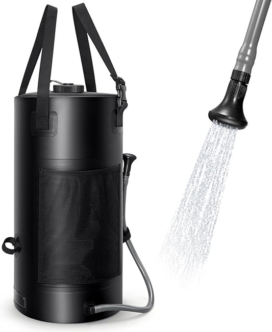 Solar Shower Bag, 5 Gal/20L Solar Heating Camping Shower Bag, Portable Shower with Reinforced Handles & Thick Tarpaulin, Solar Showers for Camping, Surfing, Outdoor Traveling, Hiking