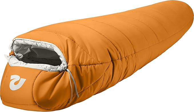 Retrospec Dream Sleeping Bag - 5, 15, 30 Mummy for Camping, Insulated Cold Weather, Lightweight Stuff Sack, Water-Resistant, Adjustable Draw Cords, Adult