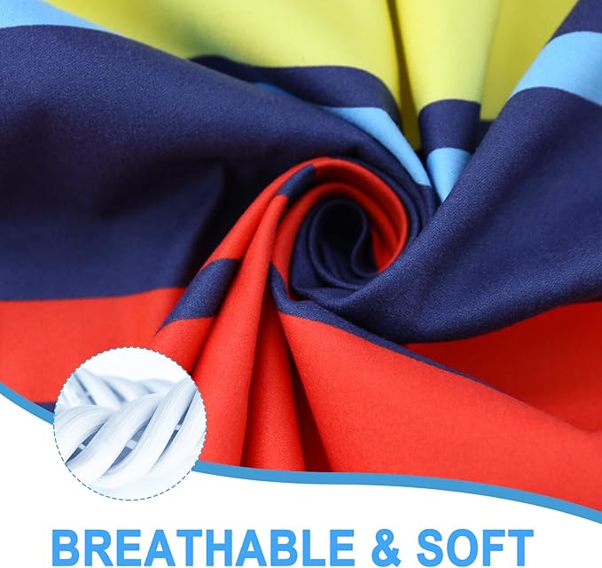 Bnuitland Colorful Hand-Drawn Lines Pattern Beach Towel (35X75 inches), Oversized Quick Drying Absorbent Sand Free, Cute Towels for Travel Swimming Pool Picnic, 88% Polyester and 12% Polyamide