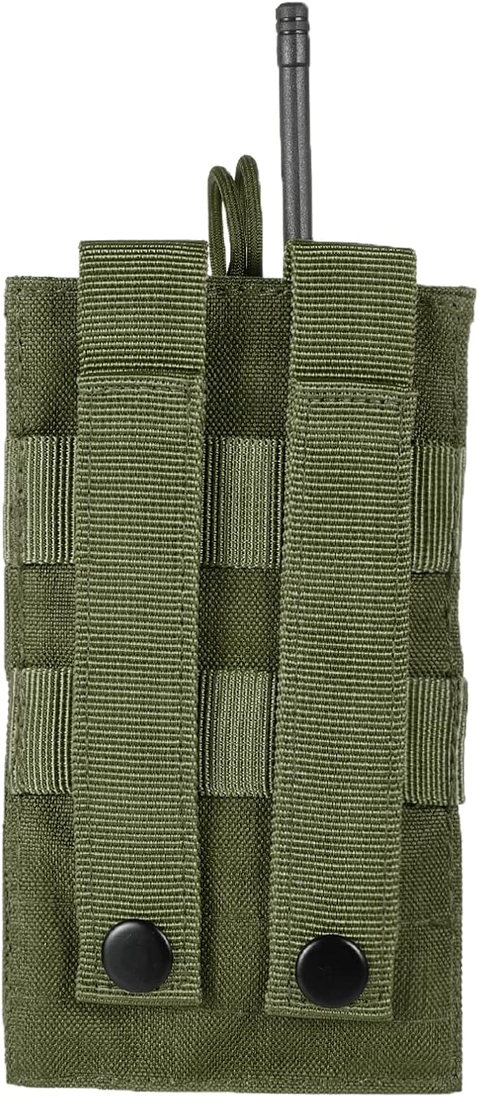 FRTKK Tactical Radio Holder Radio Holster Molle Radio Pouch Universal Radio Case Military Heavy Duty Radio Bag for Police Firefighter Two Ways Walkie Talkies Vest