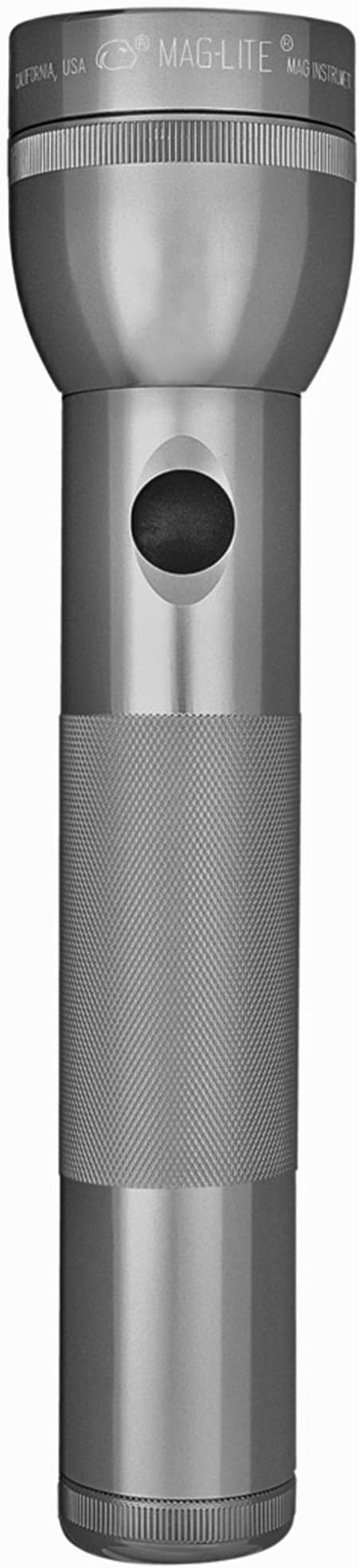 Maglite Heavy-Duty Incandescent 2-Cell D Flashlight, Gray