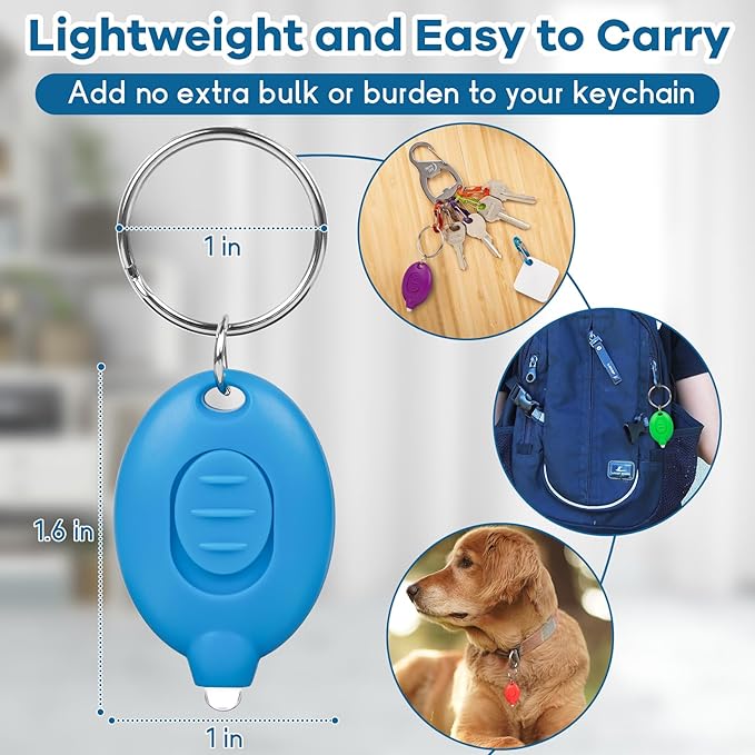 7 Pcs LED Keychain Flashlight Mini Keychain Light Ultra Bright Tiny Flashlight Small Portable Light Battery Powered with Key Ring for Outdoor Activities And Emergency Lightning, 7 Colors of Shells