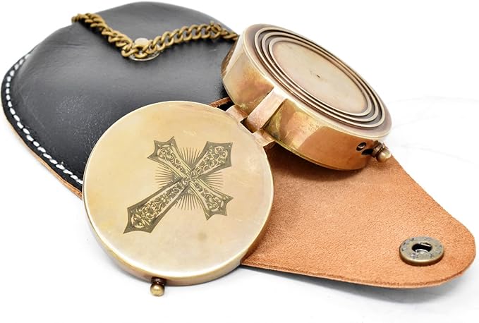 Engraved Compass, Confirmation Gift Ideas, Baptism Gifts Keepsake Compass Cross & Be Strong & Courageous, Confirmation Gift Ideas, Heavenly Gift Of Faith. Missionary, Birthday Gift,