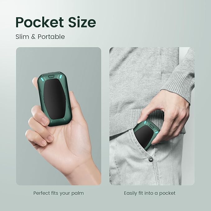 Hand Warmers Rechargeable, 2 Pack Magnetic Electric Hand Warmers, 6000mah Max 12Hrs Quick Charge Portable Hand Warmer, Great Gift for Christmas, Raynauds, Outdoors, Hunting, Golf, Camping