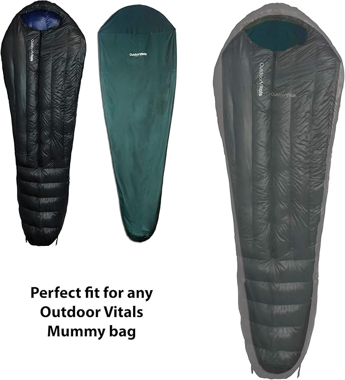 Sleeping Bag Liner (Charcoal, Rectangular/Micro Polyester)