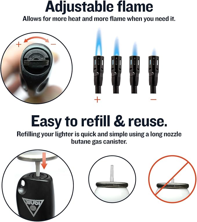 Ignik Refillable Windproof Aluminum Butane Lighter