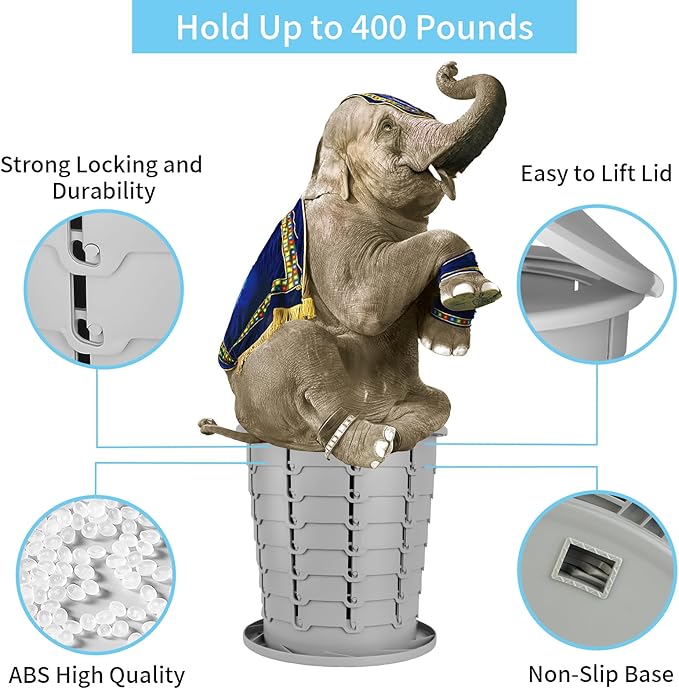 Retractable Portable Toilet - Upgraded Portable Toilet for Adults Capacity of 330 Lbs, Foldable Camping Toilet, Car RV Travel Toilet Outdoor Bathroom Emergency Portable Restroom for Kids