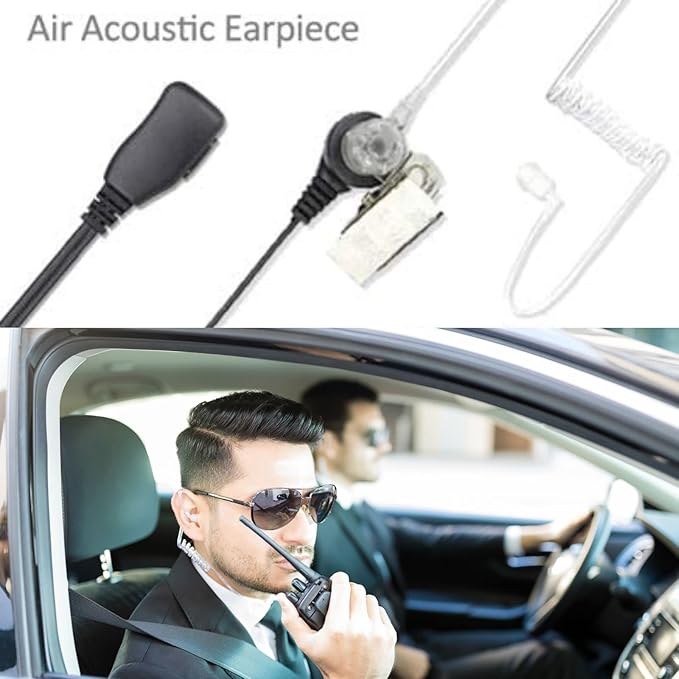 4 Pack Radioddity GA-2S Long Range Walkie Talkies for Adults UHF Two Way Radio Rechargeable with Micro USB Charging + USB Desktop Charger + Air Acoustic Earpiece with Mic, for School Retail Business