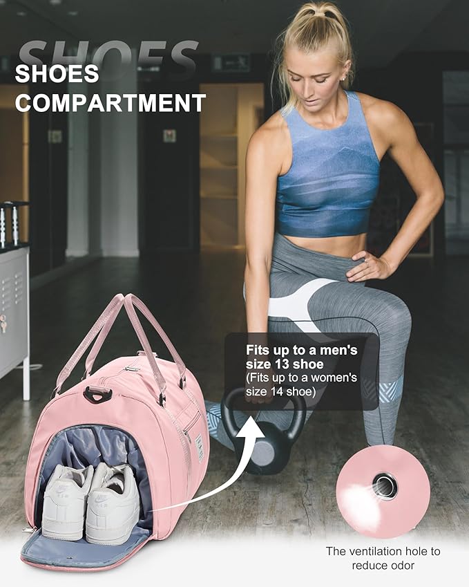 Gym Bag Womens,Travel Duffel Carry on Bag Sport Tote Bag Weekend Overnight Bag