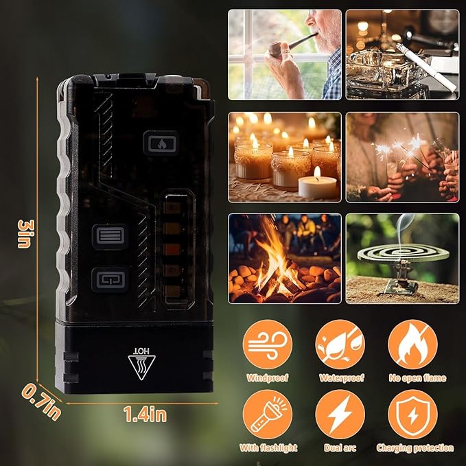 LED Small Powerful EDC Flashlight with 365nm UV Light,13 Mode,USB C Rechargeable 1000 LM Mini Pocket Keychain Flash Light with Clip,IP67,Magnetic,Lanyard,Buzzer,Arc Lighter for Camping Hiking Gear