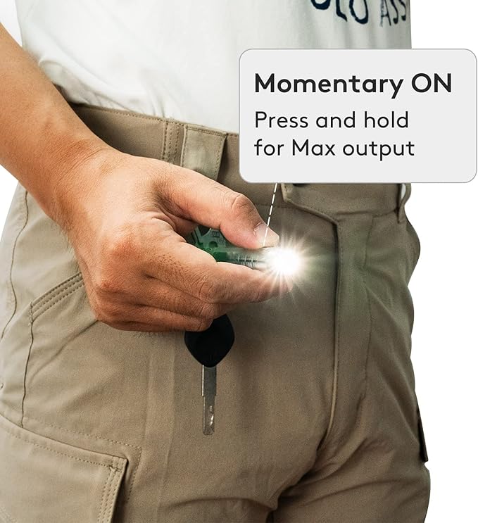 RovyVon 4th USB-C Aurora A8 EDC Flashlight, 6500K LED Max 650 Lumen, Momentary On Keychain Light with Magnetic Clip/Base, Lock Mode, for Checking Outdoor(365nm/Red/White)