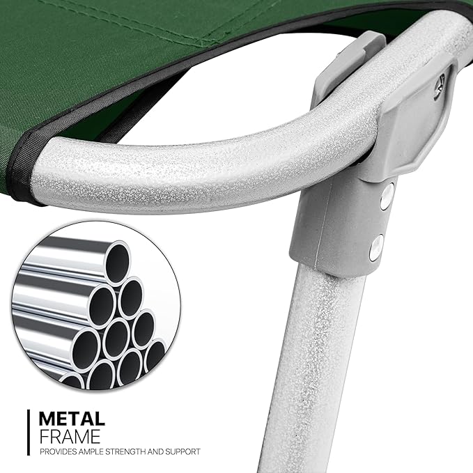 MoNiBloom Lightweight Folding Camping Cot Bed, Ultralight Folding Portable Compact Cots for Outdoor Travel Base Camp Hiking Mountaineering Lightweight Backpacking, Weight Capacity 195 lbs, Blue