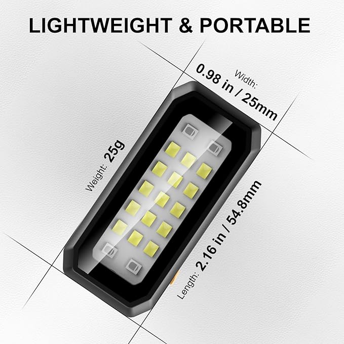 Clip on Rechargeable Night Running Lights for Runners Dog Walking, Waterproof Portable Magnetic Mini Handsfree Flashlight for Hiking, Cyclists,Jogging,Night Working, Camping, Outdoor Adventure