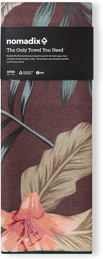Nomadix Original Towel - Perfect for Beach, Pool, Travel, Camping, Yoga - Made with Recycled Materials - Super Absorbent - Sand Resistant - 72.5x30