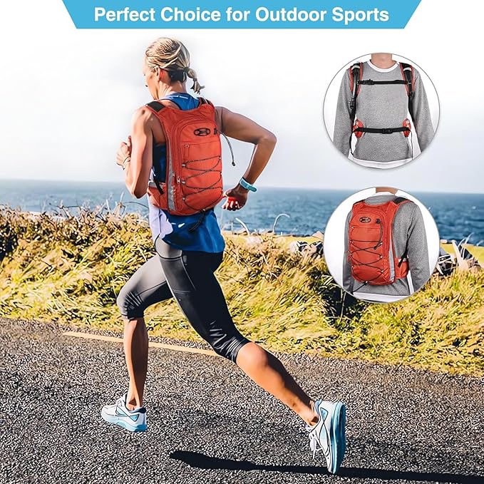 3L Hydration Backpack, Insulated Water Backpack, Hiking Backpack with Water Bladder, Lightweight Water Backpack for Hiking, Biking, Running, Climbing