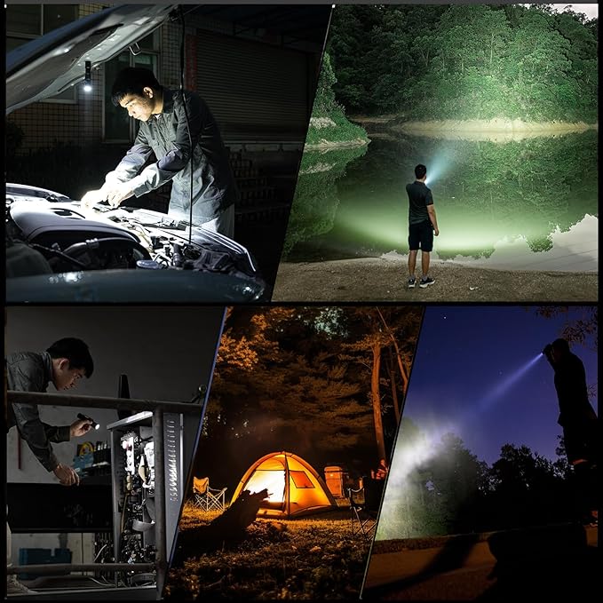 WUBEN L1 Flashlight Rechargeable Led Flashlights High Lumens 2000 Lumen Battery Powered, Super Bright Tactical Multifunctional IP68 Waterproof Powerful Handheld Flash Light for Emergencies Camping