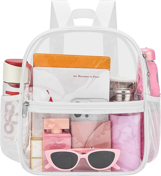 Oraben Clear Backpack for Stadium Events Stadium Backpack Waterproof 12x6x12 Clear Bag for Adult Concert Sport Work