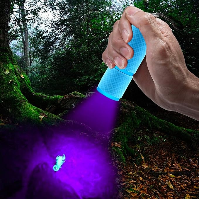Rocutus LED Flashlight,4 Pack Small Glow Flashlights Mini LED Flashlights Rubber Coated Flashlights with 9 LED Lights,Portable Handy Lights for Camping, Hiking, Indoor,Nail Gel Dryer