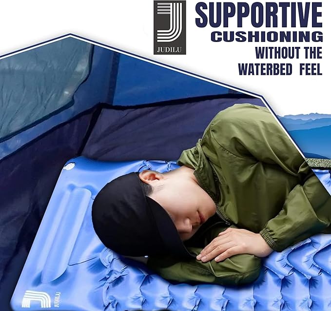 Sleeping Pad Ultralight Inflatable Sleeping Pad for Camping, 77''X27'', Built-in Pump, Ultimate for Camping, Hiking - Airpad, Carry Bag, Waterproof - Compact & Lightweight Air Mattress