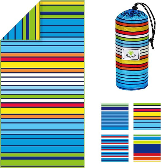 4Monster Microfiber Beach Towel Quick Dry,Super Absorbent Lightweight Travel Towel for Swimmers, Sand Free Camping Towel, Beach Towels for Pool, Swim, Water Sports,Yoga,Gym,Backpacking