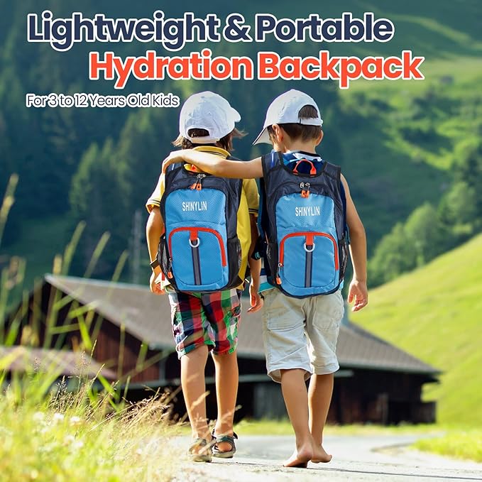 1 Pcs Kids Hydration Backpack with 1.5L Hydration Water Bladder Lightweight Water Backpack Hydration Pack