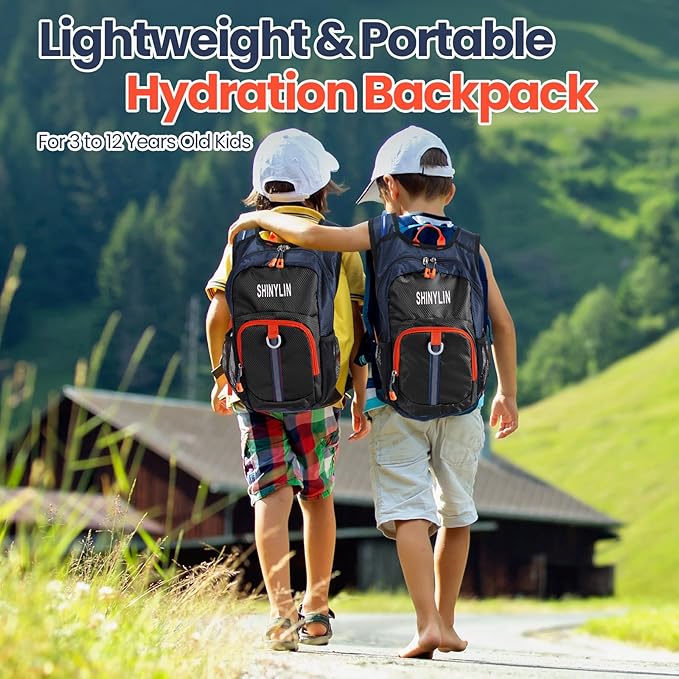 1 Pcs Kids Hydration Backpack with 1.5L Hydration Water Bladder Lightweight Water Backpack Hydration Pack
