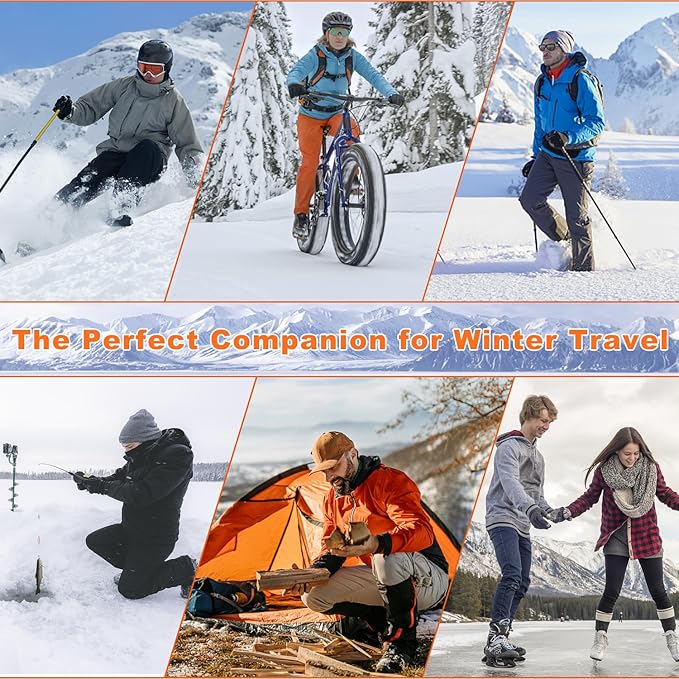 Heated Socks for Men Women,5000mAh Rechargeable Foot Warmer Electric Heating Socks with 3 Heating Settings & App Remote Control Thermal Electric Socks,Warm Socks for Hunting Skiing Camping Hiking